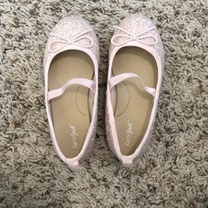 Girls sparkly pink ballet flats (toddler 9)